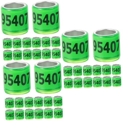 150 Stk Taube Fußkettchen Wellensittich Fußringe Taubenbeinringe Taubenbänder Erkennen Beinband Für Brieftauben Vogel Fußring Taubenfußringe Geflügel-fußband Aluminium-kunststoff BESPORTBLE