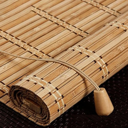 Natürliche Bambusrollos,Retro-Bambusrollos,Raffrollos, Verdunkelungsrollos,Uv- Und Staubdichter Dekorativer Vorhang,Für Den Innen-/Außenbereich/Garten,Anpassbar