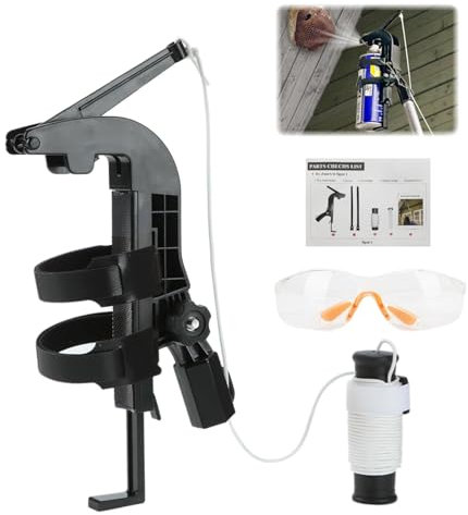 Spraydosen Verlängerung, Sprühdosen Verlängerung Adapter, Einstellbarer Sprühdosenhalter, Verlängerung Sprühdose mit Schutzbrille, Spraydosen Verlängerungsstangen Einstelladapter für Fensterreinigung