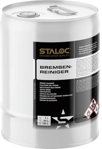 STALOC Bremsenreiniger Spray - Spezialreiniger zur Reinigung und Entfettung, Reinigungsmittel für Bremsen, 20l