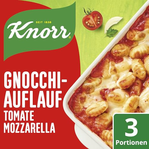 Knorr Fix Würzmischung Gnocchi Auflauf Tomate Mozzarella für ein leckeres Gratin ohne geschmacksverstärkende Zusatzstoffe 3 Portionen