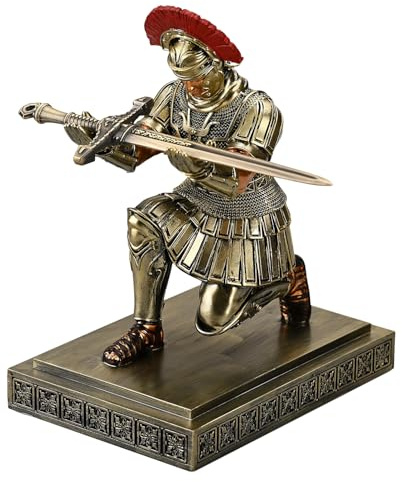 HDMbigmi Stiftehalter, römische Legion, Soldat, Ritter, Stifthalter, Schreibtisch-Organizer und Zubehör für Büro und Zuhause (Bronze)