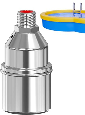 Kustimantu Serbatoio dell'acqua – Valvola galleggiante automatica – Serbatoio acqua per bestiame valvola spenta, riempimento e spegnimento auto, in acciaio – Controller linea di galleggiamento per