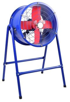 Bilake Ventilador Industrial 370W | Ventilador de Tambor con pie Torrente | Extractor de Aire Industrial metálico Ø 48 cm diámetro