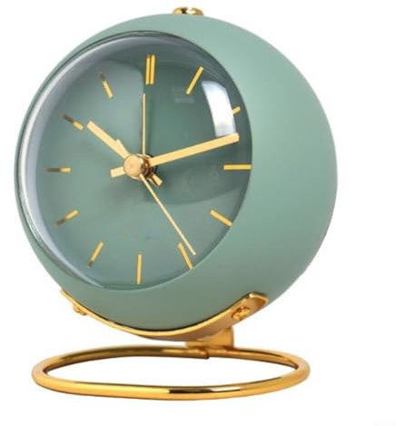 Sveglia silenziosa con lancette luminose, orologio da comodino per studenti, casa, ufficio, quadrante grande e facile da leggere, alimentato a batteria, orologio da comodino, design minimalista