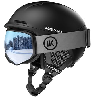 InnerKing Skihelm-Set mit Skibrille, PC-Schale & stoßabsorbierendes EPS, 10 Belüftungen, verstellbar & bequem, für Erwachsene, Ski & Snowboard