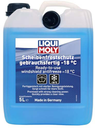 Liqui Moly Scheibenfrostschutz gebrauchsfertig 5 L, Art.-Nr. 23149 I Frostschutzmittel Scheibenwaschanlage für eine klare Sicht I Temperaturen bis ca. -18 °C I LED- BZW. Xenon-Scheinwerfer geeignet