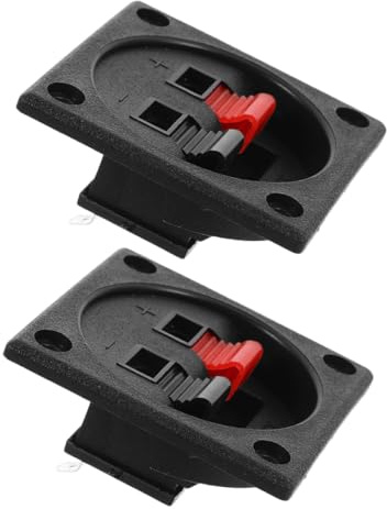 BESPORTBLE Connettore Morsetti a Molla per Altoparlanti 2 Pezzi, Terminali di Montaggio Stereo in Metallo per Home Theater e Concerti, Collegamento Rapido e Trasmissione Audio Stabile