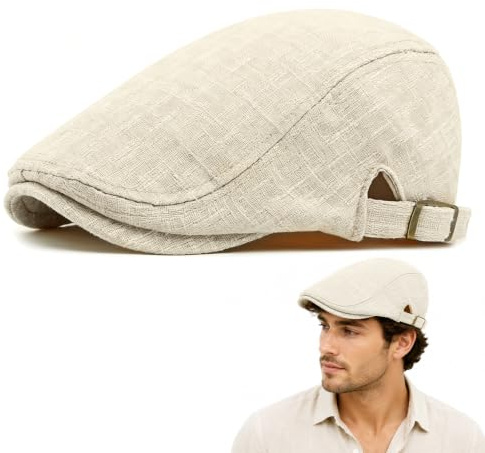 Hpbaggy Schiebermütze Schirmmütze für Herren Damen, Baskenmütze Flatcap | Sommer Atmungsaktiv Newsboy Cap Golfermütze für Gatsby Ivy Irish Verschiedene Anlässe
