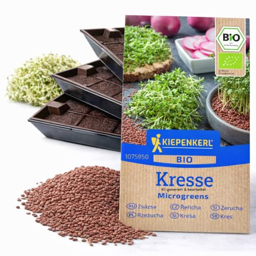 Samenshop24® Bio Keimsprossen Kresse Anzucht-Set, Bio Saat + 3 Keimschalen (das Original)