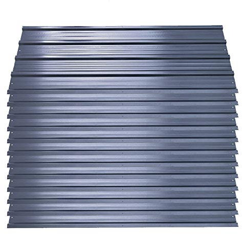 DKIEI 12 PCS Corrugated Roofing Sheets, Grey, Galvanized Steel