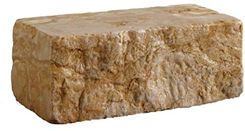 WUEFFE Mattoni in Marmo 25x12x10 - Muro cordolo aiuola Giardino (Giallo Reale, 12 Pezzi)