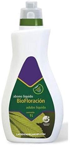 Suinga ABONO LÍQUIDO BIOFLORACIÓN de 1 litro. Estimula la floración y la actividad fotosintética de las plantas
