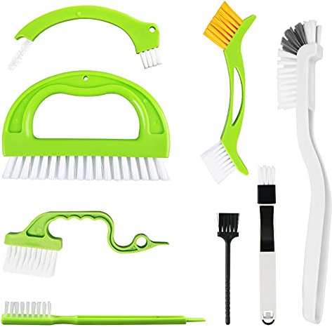 8 Pack Grout Cleaner Brush, Hand-held Groove Gap Cleaning Tools Tile Joint Scrub Brush to Deep Clean, Household Cleaning Brushes for Window Door Track, Stove Tops, Shower, Kitchen, Seams, Floor Lines
