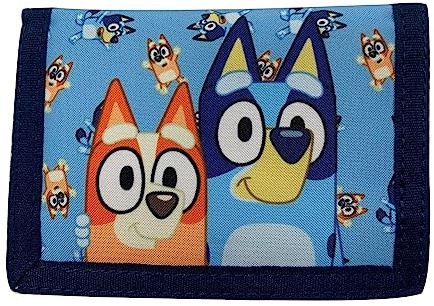 Bluey Kids Wallet with Zipped Coin Compartment & Card and Note Slots