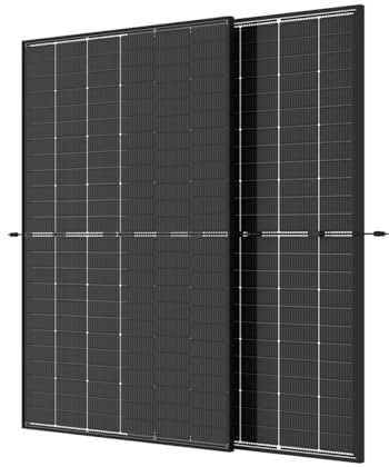 Trina Vertex S+ 430W: Kompaktes Hochleistungs-Solarmodul mit Multi-Busbar-Technologie, Doppelglas für maximale Zuverlässigkeit, hohe Kompatibilität (435 Watt Glas-Glas Bifacial Black Frame)