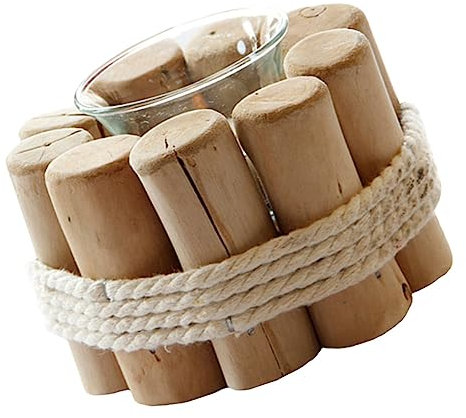 TOPBATHY Holzkerzenständer mit Hitzebeständigem Landhausstil Kerzenhalter für Stabförmige Kerzen Wunderschöne Dekoration für Zuhause und Büro