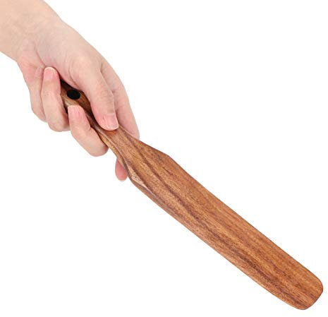 BORDSTRACT Spatola Per Crema di Teak, Spatola da Cucina in Legno Antiaderente, Materiale in Legno di Teak, Superficie Liscia E Forte Resistenza al Calore Per La Cucina Domestica