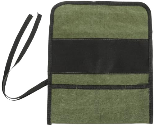 Mikikit Trousse À Outils en Toile Robuste avec Compartiments Multiples Organisateur pour Ciseaux À Bois Et Outils De Menuiserie Rangement Pratique pour Bricoleurs Et Artisans