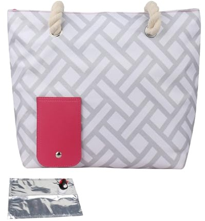 Insulated Wine Tote, Wine Tote with Drink Dispenser, Spacious Wine Carry Bag Storage Tote, Portable Wine Tote Bag, Tote Insulated Wine Cooler Bag for Travel Wine Tasting Picnics Camping