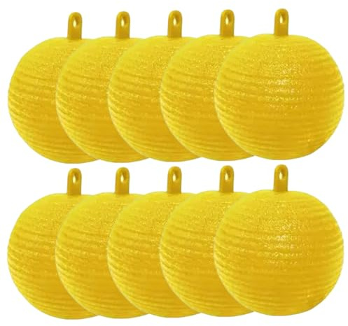 Pineeseatile Fly Trap Fly Trap Ball 10pcs 3.27in Fliegenfänger wasserdichtes Sonnenfassflocken mit Klebstoff Lockant Hängende Fliegenfalle für den Obstgartengartenmarkt