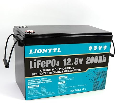 Langlebige Batterien,LiFePO4-Batterie 12V 200AH, 5000-Zyklen-Lithium-Eisenphosphat-Batterie, geeignet für Solarenergiesysteme usw.