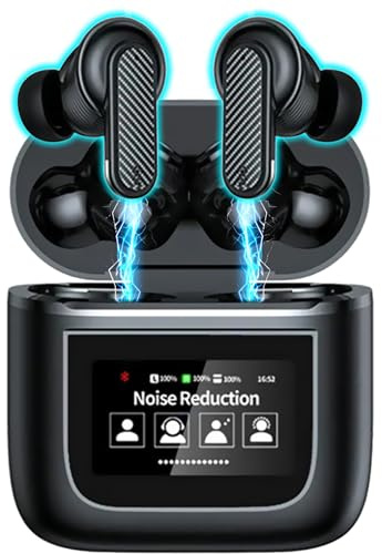 Écouteurs sans fil pour iPhone 17/17 Air/17 Pro/17 Pro Max/16/16e/16 Pro/16 Pro Max Écran tactile TWS ANC/ENC 48H Playtime Bluetooth 5.4 Écouteurs intra-auriculaires HiFi stéréo basses profondes
