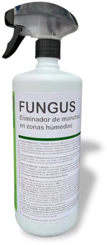 Eliminador de Manchas en Zonas Húmedas – Limpiador de Moho, Musgo y Hongos para Paredes, Baño, Techos y Superficies – Apto para Superficies Delicadas y Duras – Botella Pulverizadora de 1 Litro