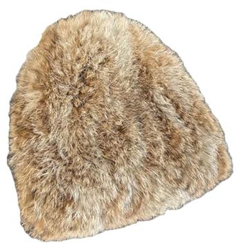 Doppelseitige dicke Fellmütze für Damen, Grashaar, weich, rund, einfarbig, groß, dehnbar, warm, pale pink, Einheitsgröße