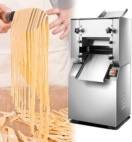 GLJTUO Macchina per La Pasta Elettrica, Macchina per La Pasta Commerciale, Macchina per La Pasta, Macchina per La Pressatura della Pasta, 2200 W con Taglierina da 2 Mm, LUN,