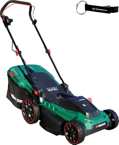 HEADNMORE® Bundle Parkside® - Cortacésped eléctrico PERM 1800 + llavero HEADNMORE®