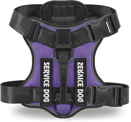 COMSLE Arnes Perro Grande Mediano Pequeño sin Tirones, Arnes Antitirones Antiescape Perro Ajustable Reflectante, Peitoral para Cão Transpirable, Violeta, XS
