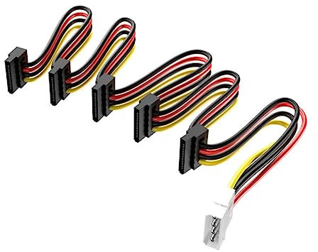 Cable Convertidor de Fuente de Alimentación Serial Ata 4pin a 15pin