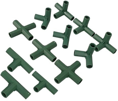 TOGEVAL 12pezzi Connettori per Telaio Serra per da Giardinaggio Stabilizzatori per Strutture Esterne Adattatori per Giardinaggio e