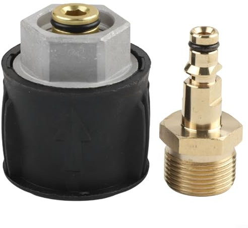 RichVibe Brass Connect Adapter M22 Thread, for Karcher K2, High Pressure Washer Connector, Garden Hose Fitting 3200 PSI Coupling