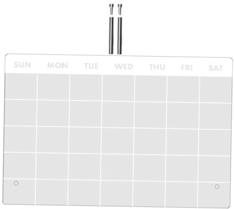 OSALADI Tablero Acrílico Transparente para Escritorio Borrable y Reutilizable Pizarra de Notas Decorativa para Planificación Semanal y Mensajes Incluye Accesorios de Fijación Resistente y