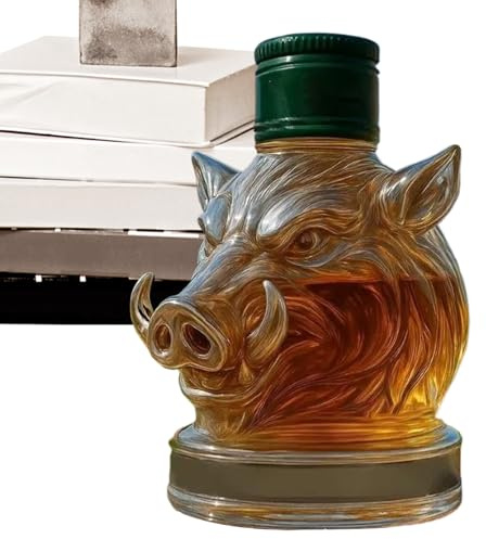 Caraffa in ,cinghiale in arte statua whisky caraffa - decorazione per la casa da collezione per bourbon brandy vodka bevande cena uomini famiglia ristorante soggiorno