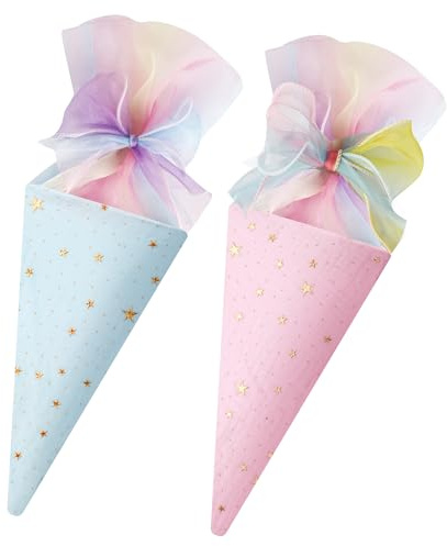 Zwei Süßigkeitenbeutel, Geschwister Schultüte, Geschenktüte Schule Schultüte，ideal für Schulgeschenke für Jungen und Mädchen