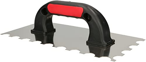 KOTARBAU® Planche à friction x mm - Truelle à remonter en acier inoxydable pour plâtre et mortier (270 mm dents semi-circulaires).
