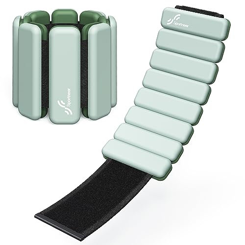 Sportneer Viktmanschetter, set om 2 (0,5 kg & 1 kg) – justerbara hand- och fotvikter för kvinnor och män, perfekt för yoga, pilates, dans, aerobics och helkroppsträning