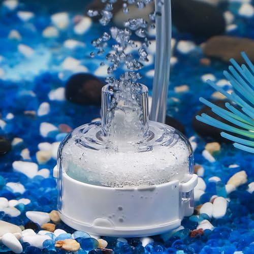 Pawfly Mini Aquarium Sponge Filter Quiet Betta Fry Shrimp and Small Fish Bio Filter for betta tank with Foam and Filter Balls Submersible Filter for Fish Tanks up to 20 L(Pump and Tubing not Included)