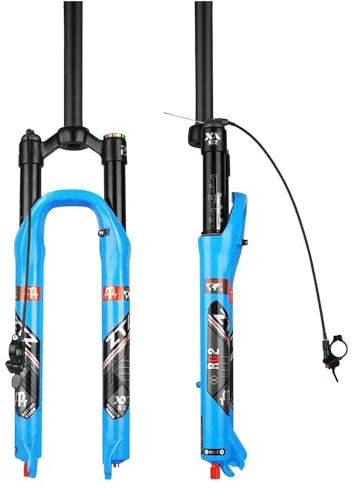 Wkantlaes Forcella Ammortizzata Ad Aria MTB Mountain Bike Escursione 120 Mm Regolazione del Rimbalzo QR 9 Mm Blocco Manuale/Remoto Forcella Anteriore per Mountain Bike XC/AM,Remote Lockout,29''