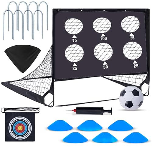 livaPRO Football Goals for Kids, Foldable Soccer Net Goal Post for the Garden 4ft x 3ft | Portable Pop-Up Goal with Carry Bag for Indoor & Outdoor Play