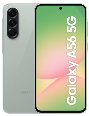 Samsung Galaxy A56 5G AI Smartphone ohne Vertrag, Simlockfreies AI Handy mit Android, 8 GB RAM, 128 GB Speicher, 50-MP-Kamera, Awesome Olive, 2,5 Jahre Herstellergarantie [Exklusiv auf Amazon]