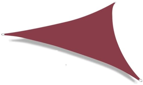 LOVSSU Triangle Sun Sail Shade 7M/5M/3.0M/2M Large Triangle Waterproof Sun Shade Sail Canopy For Outdoor Garden Patio Awning Tents Pool Sunshade Cloth For Shade(WINE RED,3Mx3Mx4.25M)