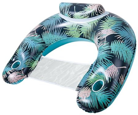 Schwimmender Stuhl Für Erwachsene, Aufblasbarer Pool-Schwimmstuhl, Schwimmbad-Wasserstuhl Mit Getränkehalter, Schwimmbad-Wasserstuhl, Einlagig, Große Größe Für Pool-Party-Dekoration