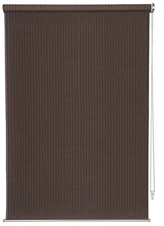 ondeco Tageslicht-Rollo, Design Stripe Wand-Deckenmontage, Sichtschutz Seitenzugrollo Sonnenschutz, Fenster innen lichtdurchlässig und Blickdicht 120x160 cm Braun