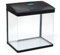 AllPondSolutions Nano Fish Tank with Filter and Light - Rectangular Aquarium Tank with LED Light, Tray Filter System, Curved Glass Front, 90° Tilting Hood - Cold Water Tropical Fish Tank - 29L, Black