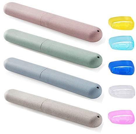Lamondre 4 x Zahnbürsten-Etui ~ 5 x Zahnbürstenhülle, Reise Portable Zahnbürste Kopf Abdeckungen Zahnbürste Schutzhülle, Perfekter Zahnbürstenbehälter für Reisen