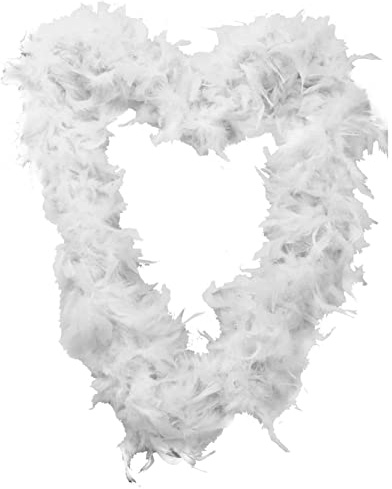 White Feather Boa Accessory - Pack Of 1-67/170cm Long 60g Feather Boa - Hen Party Stag Do Fancy Dress Costume Accessory